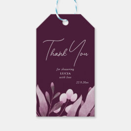 Burgundy Big Löv Möhippa Tack Presentetikett