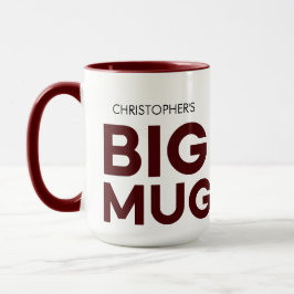 Burgundy Big Mugg | Huge Mugg | Anpassat namn Mugg