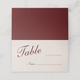 Burgundy Blank Wedding Place Cards Placeringskort