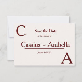 Burgundy Bliss: Version 1 Spara datumet