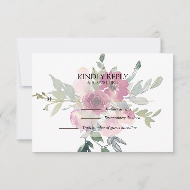 Burgundy &  blommigt bouquet-Bröllop OSA (Framsida)