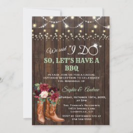 Burgundy  Blommigt CowboyBoots efter att jag gjort Inbjudningar