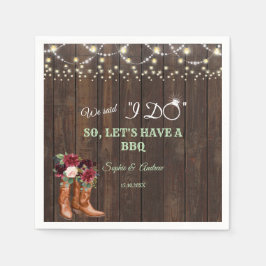 Burgundy  Blommigt CowboyBoots efter att jag gjort Pappersservett