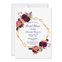 Burgundy blommigt guld geometric boho möhippa