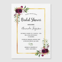 Burgundy blommigt guld greenery boho möhippa