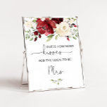 Burgundy blommigt hur många kysser möhippa-spel poster<br><div class="desc">Burgundy blommigt hur många kysser möhippa spel. Matchande objekt är tillgängliga.</div>