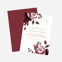 Burgundy Blommigt Kor Baptism
