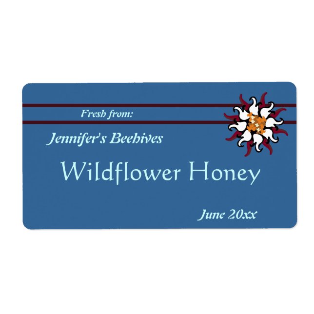 Burgundy Blommigt med Rand Canning Fraktsedel (Framsidan)