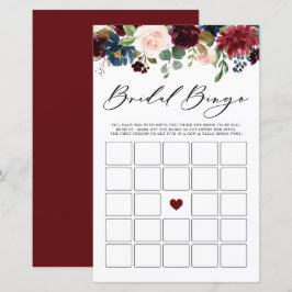 Burgundy Blommigt Möhippa Bingo Möhippa Game
