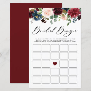 Burgundy Blommigt Möhippa Bingo Möhippa Game