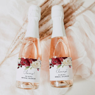 Burgundy blommigt möhippa Sparkling Vin labe