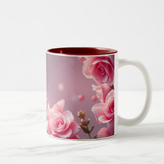 Burgundy Blommigt Mugg för bröllopsgåvor