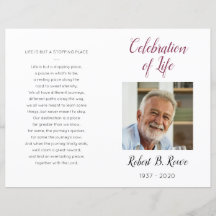 Burgundy Blommigt Photo Firande of Life Programme