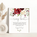 Burgundy blommigt ring jagar möhippa-spel poster<br><div class="desc">Burgundy blommigt ring-jakt på möhippa Poster matchande artiklar tillgängliga.</div>