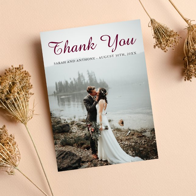 Burgundy Blommigt Rustic Guld  Ro Tack Kort (Skapare uppladdad)