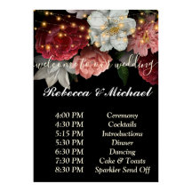 Burgundy Blommigt Rustic stringOrder of Events