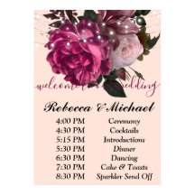 Burgundy Blommigt Rustic stringOrder of Events