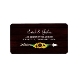 Burgundy-blommigt, solrosor adressetikett