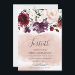 Burgundy Blommigt  vattenfärg 40:e födelsedagen Inbjudningar<br><div class="desc">Burgundy Blommigt  Watercolor 40:e födelsedagsinbjudan Se matchningssamling i Niche och Nest Store Vi har också många andra inbjudningar och samlingar.</div>