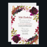 Burgundy Blommigt Wandan 30års födelsedag Party In Inbjudningar<br><div class="desc">Matchningssamlingen för Blommigt av utandningsluften 30års födelsedag Inbjudan i Niche och Nest-butiken.</div>