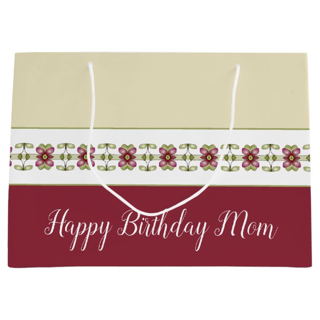 Burgundy-Blommönster (Framsidan)