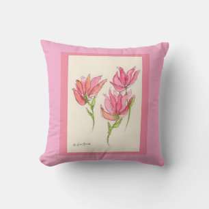 Burgundy Blooms Kudde