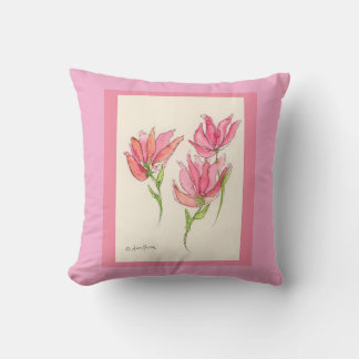 Burgundy Blooms Kudde