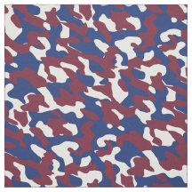 Burgundy, Blue and White Camo