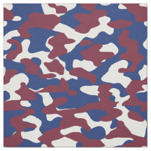 Burgundy, Blue and White Camo