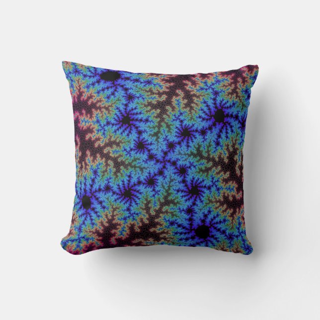 Burgundy Blue Speckle Dekorativ kudde (Framsida)