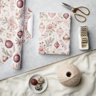 Burgundy & Blush julpapper