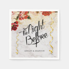 Burgundy Blush Kvällen före Rehearsal Servetter