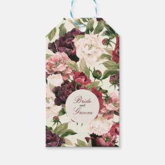 Burgundy & Blush Peony Bouquet Presentetikett