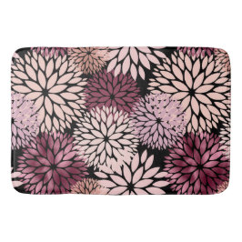 Burgundy Blush Pink Flowers Badrumsmatta