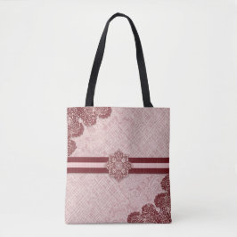 Burgundy & blush rosa AI-konst Tygkasse