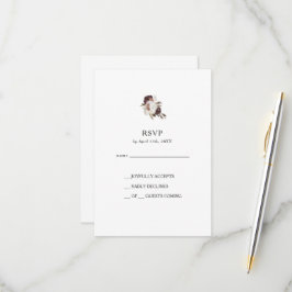 Burgundy Boho Blommigt OSA kort
