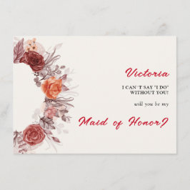 Burgundy Boho Ro Blommigt Pampas Grass Bröllop Meny