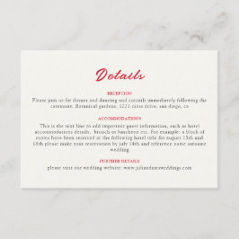 Burgundy Boho Ro Blommigt Pampas Grass Bröllop Tilläggskort