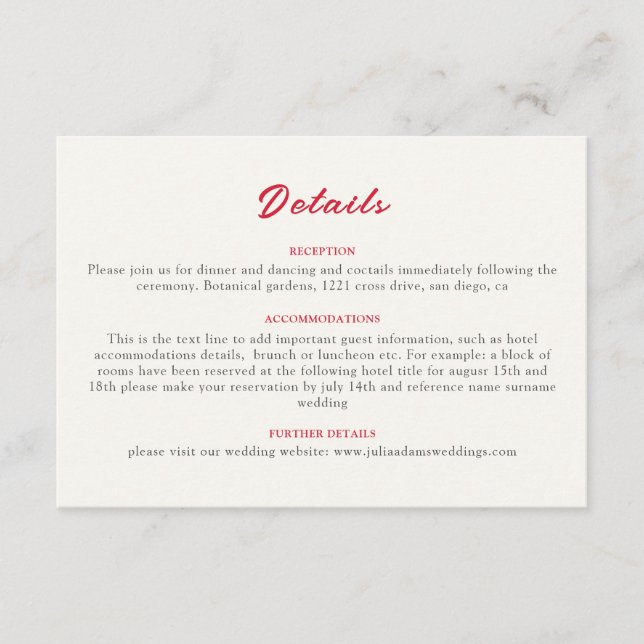 Burgundy Boho Ro Blommigt Pampas Grass Bröllop Tilläggskort (Framsida)