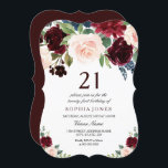 Burgundy Boho Watercolor  21:a födelsedagen Party Inbjudningar<br><div class="desc">Burgundy Boho Watercolor  21:a födelsedagsinbjudan Se matchande samling i Niche and Nest Store Vi har också många andra inbjudningar och samlingar.</div>