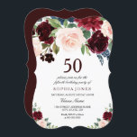 Burgundy Boho Watercolor  50:e Födelsedagsfesten Inbjudningar<br><div class="desc">Burgundy Boho Watercolor  50:e Födelsedagsfest inbjudan Se matchningssamling i Niche and Nest Store Vi har också många andra inbjudningar och samlingar.</div>