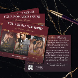 Burgundy Bokeh Romance Bokseriemarknadsföring Flygblad