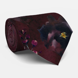 Burgundy Bordeaux Elegant bröllop Neck Tie Slips