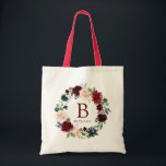 Burgundy Bouquet Bold Monogram Tygkasse<br><div class="desc">En unik burgundisk blommigt med temat Monogram bröllop tote bags som är skräddarsytt särskilt för ditt framtida bröllop. Denna punkt är en enda biet i den stora samlingen Burgundy Bouquet bröllop. Besök samlingen eller djungelarkivet i färg om du vill se fler matchande objekt. Alla inslag i det här objektet är...</div>