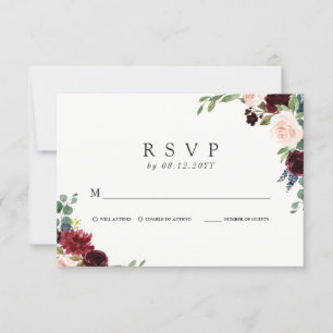 Burgundy Bouquet OSA Kort