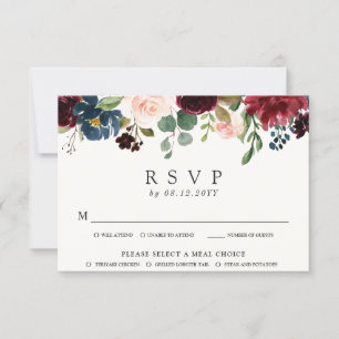 Burgundy Bouquet Overhang   OSA Kort