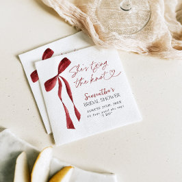 Burgundy Bow Hon är Gifter sig Möhippa Pappersservett