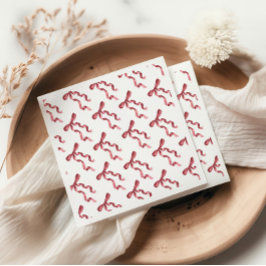 Burgundy Bow Pappersservett