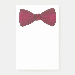 Burgundy Bow Tie Bowtie Groom Bröllop Prom Post-it Block