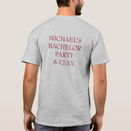 Burgundy Bow Tie Bröllop Prom Bachelor Party Tee